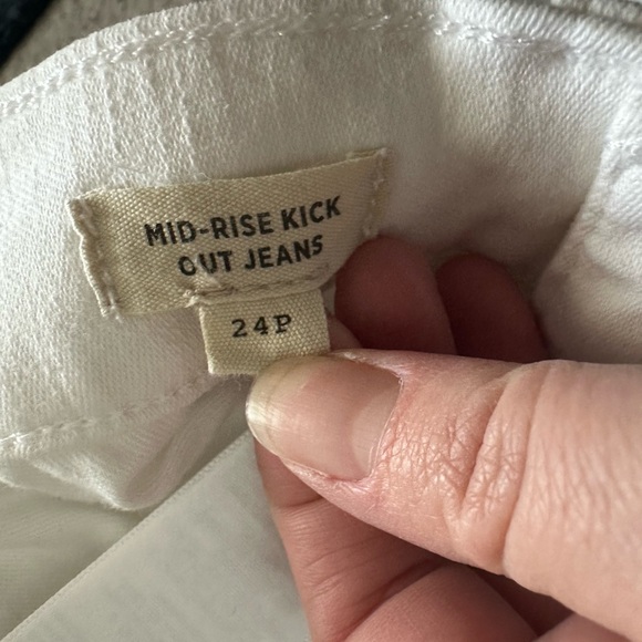 Madewell Petite Kick Out Crop Jeans in Pure White Size 24 Petite - Picture 5 of 9
